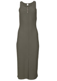 Henley Midi Dress Olive