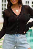 Lou Black Bell Sleeve Cardigan