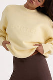 Ribbed Knit Oversized Jumper in Lemon
