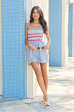 Simple Joy Smocked Seersucker Blue Plaid Romper SALE