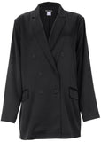 Double Breasted Blazer Jet Black