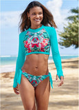 Blanc Sport Long Sleeve Top Tropical Getaway