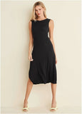 Crochet Back Midi Dress Black