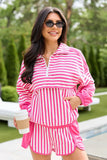 Mallory Pink Striped Pullover