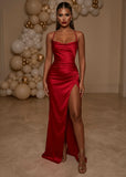 Worth Waiting For Cross Back Gown Red