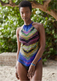 Hanky Hem High Neck Tankini Top Island Life