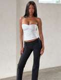NIYA METALLIC BANDAGE TOP LIQUID SILVER