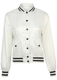 USA Matte Satin Bomber Cloud Dancer