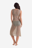 Lagoon Dress Gold Metallic Knit