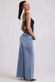 Low Rise Wide Leg Jeans in Vintage Wash