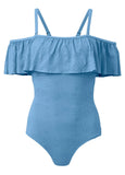Ruffle One Piece Blue Belle