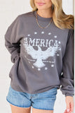 America Eagle Dark Grey Graphic Sweatshirt
