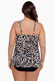 Plus Size Dazzle Tankini Top in Fur Realz