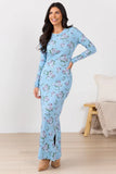 Morgan Blue Floral Maxi Dress