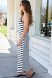 Adley Black Striped Maxi Dress