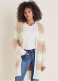 Eyelash Cardigan White Multi