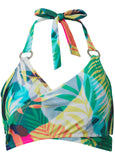 Laguna Wrap Underwire Top Vibrant Palms