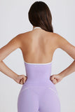 Soft Active V Neck Halterneck Top in Lilac