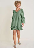 Ruffle Mini Dress Basil