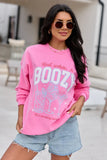 Red White Boozy Pink Graphic Sweatshirt