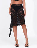 SIYA MIDI SKIRT BLACK LACE BLACK LACE