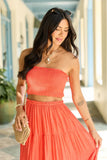 Merritt Orange Maxi Skirt Set