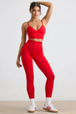 Define Luxe High Waist Leggings in Red