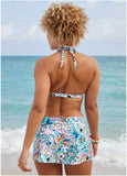 Goddess Push Up Halter Top Fiesta Floral
