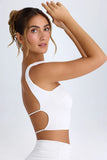 Choker Detail Bandeau Top in White