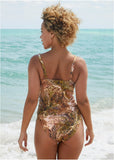 Paros Underwire Tankini Top Leopard Lillies Small