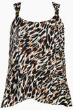 Plus Size Dazzle Tankini Top in Fur Realz