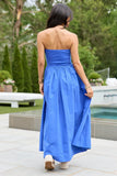 Kassie Cobalt Blue Strapless Maxi Dress SALE