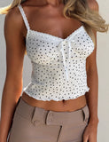 BAILEE CAMI TOP WHITE POLKA