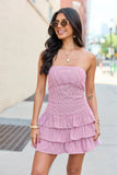Just The Way Strapless Red And White Striped Dress SALE