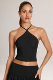 Modal Halterneck Top in Black