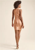 Bandage Mini Dress Rose Gold
