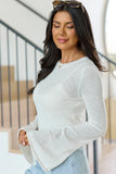 Deanna Cream Bell Sleeve Knit Top