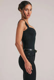 Sweetheart Neck Bodysuit in Black