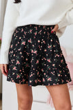 Through The Garden Black Roses Skort