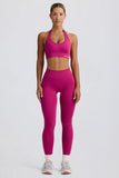 Define Luxe High Waist Leggings in Berry
