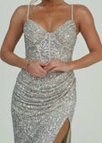 Deep Dreamer Sequin Gown Champagne