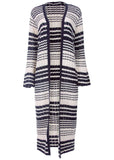 Stripe Duster Navy Multi