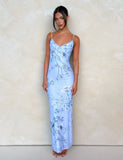JULIANNA DRESS BLUE FLORAL CERAMIC FLORAL
