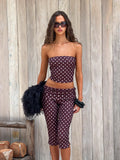 VALI POLKA DOT CAPRI CHOCOLATE PINK DOT