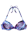 Push Up Underwire Top Violet Mixed Animal