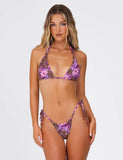 DESIRAE BIKINI TOP PURPLE FLORAL FLORAL LEOPARD