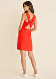 Twist Back Mini Dress Red