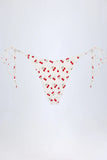 Side Tie Cheeky Bikini Bottoms in Cherry Print