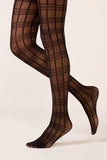 Plaid Net Tights