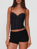 KAIRA CORSET TOP BLACK
